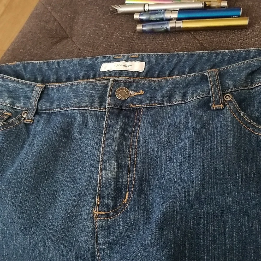 CJ Banks Capri Cropped Jeans 14W